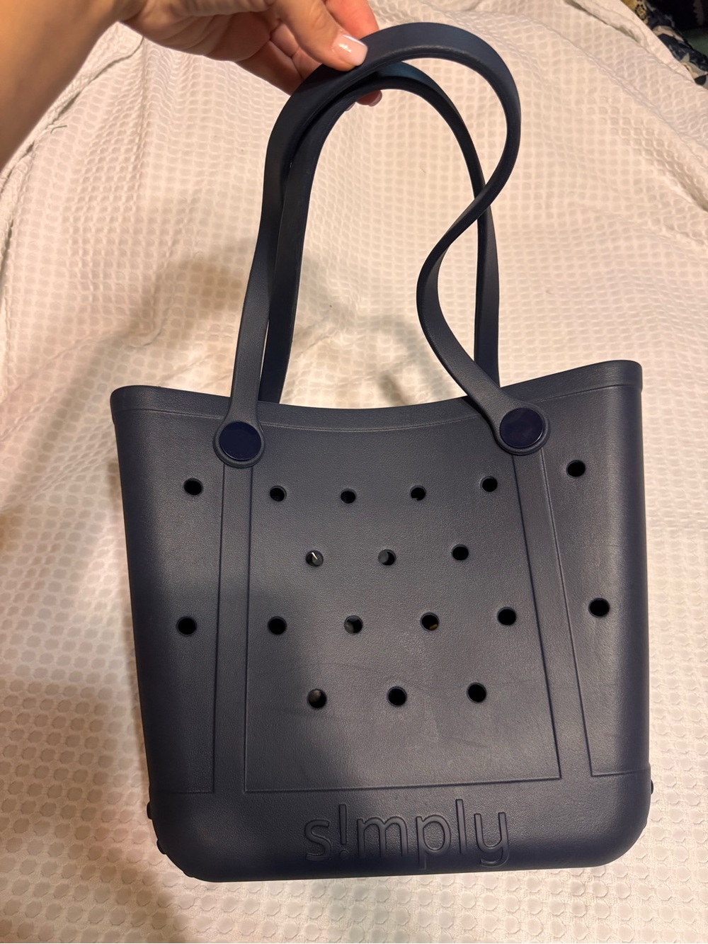 Simply Southern Dark Blue Silicone Tote - Picture 2 of 3